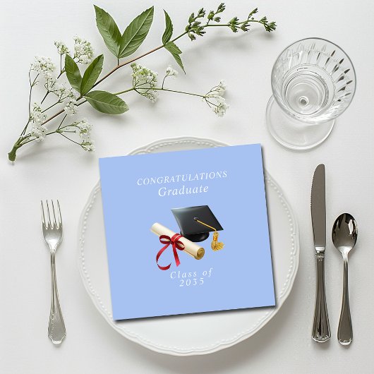 卒業記念モルタルボード卒業証書 スタンダードランチョンナプキン