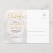 卒業記念会写真モダン招待状 インビテーションポストカード (裏面)