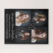 卒業記念写モダン真コラージュBk ジグソーパズル (横)