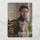 卒業記念写真の卒業発表 箔シーズンカード (正面)