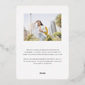 卒業記念写真の卒業発表 箔シーズンカード (裏面)