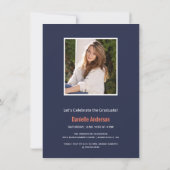 卒業記念写真コラージュ モダンスクリプト 案内状 (裏面)