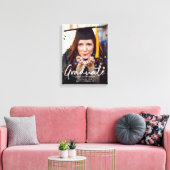 卒業記念写真タイポグラフィV2 キャンバスプリント (インサイチュ (リビング))