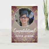 卒業記念写真パターン卒業 カード (正面)