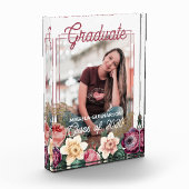 卒業記念写真パーソナライズされた卒業生 フォトブロック (左)