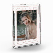 卒業記念写真パーソナライズされた卒業生 フォトブロック (左)