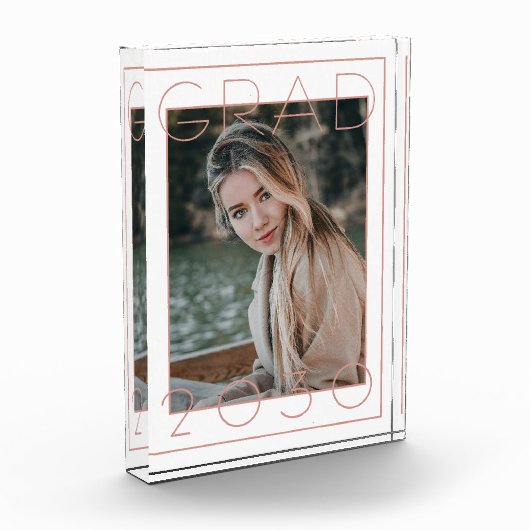卒業記念写真パーソナライズされた卒業生 フォトブロック (左)
