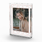 卒業記念写真パーソナライズされた卒業生 フォトブロック (右)