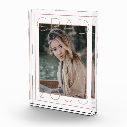 卒業記念写真パーソナライズされた卒業生 フォトブロック (右)