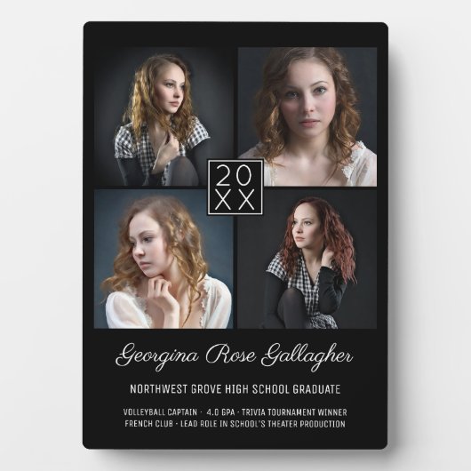 卒業記念写真モダンコラージュBKクラシー フォトプラーク (正面)