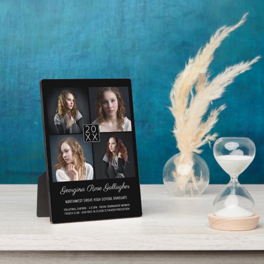 卒業記念写真モダンコラージュBKクラシー フォトプラーク (側面)