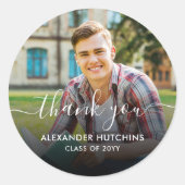 卒業記念写真ラウンドクラシックステッカー ラウンドシール (正面)