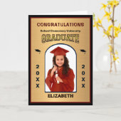 卒業記念写真卒業金ゴールド カード (黄色い花)