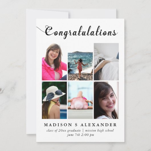 卒業記念写真部卒業 案内状 (正面)