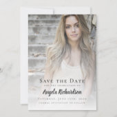 卒業記念写真 タイポグラフィー Save the Date 案内状 (正面)