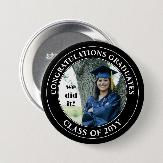 卒業記念写真 缶バッジ (正面&裏面)