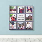 卒業記念品ADD PHOTOS Wall Art Chalkboard キャンバスプリント (インサイチュ (ウッドフロア))