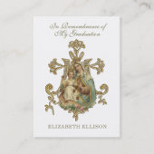 卒業記念宗教聖なる祈りの言葉カード 名刺 (正面)