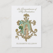 卒業記念宗教聖なる祈りの言葉カード 名刺 (正面)