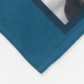 卒業記念年の写真数々の青 フリースブランケット (角)