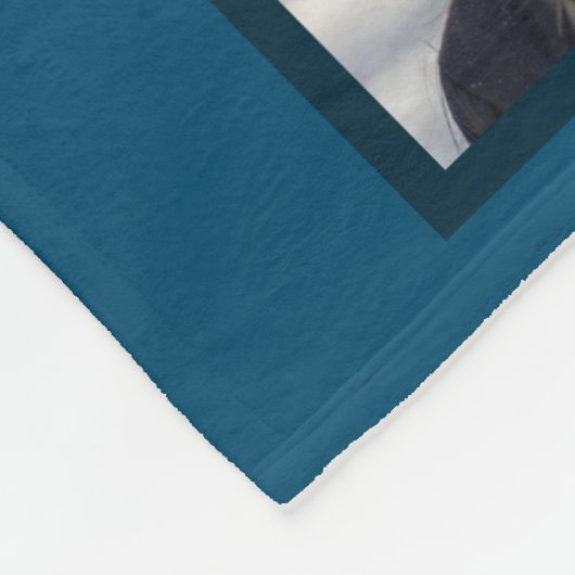 卒業記念年の写真数々の青 フリースブランケット (角)