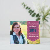 卒業記念招待状リボンのバナー 招待状 (スタンド正面)