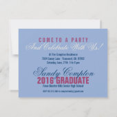 卒業記念招待状リボンのバナー 招待状 (裏面)