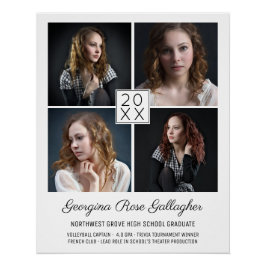 卒業記念撮影モダンコラージュクラシック ポスター