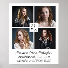 卒業記念撮影モダンコラージュクラシック ポスター