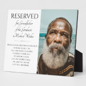 卒業記念救の祖父の席 フォトプラーク (側面)