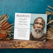 卒業記念救の祖父の席 フォトプラーク (側面)