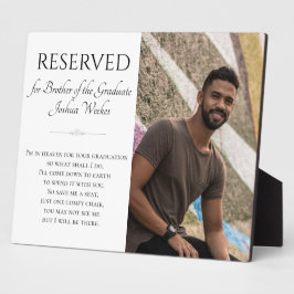 卒業記念救の議席 フォトプラーク