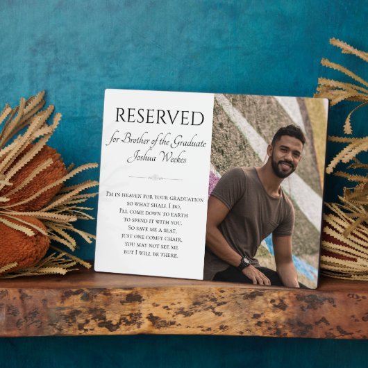 卒業記念救の議席 フォトプラーク (側面)