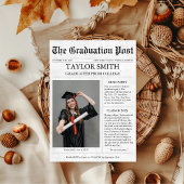 卒業記念新聞 大学 ユニーク 招待状