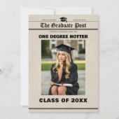 卒業記念新聞「One Degree Hotter」写真 招待状 (裏面)