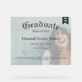 卒業記念記念の記念の卒業証書 アクリルサイン (正面)