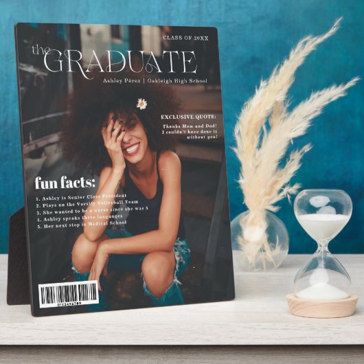 卒業記念誌の表紙風フォトパネル | Fun Facts フォトプラーク (側面)