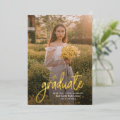 卒業記念金箔発表会 箔招待状 (立ち正面)