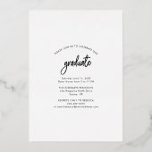 卒業記念金箔発表会 箔招待状 (裏面)