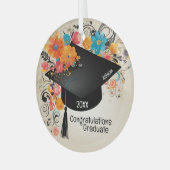 卒業記念 ガラスオーナメント (正面左)