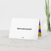 卒業記録付き-金ゴールドと紫 案内状 (裏面)