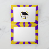 卒業記録付き-金ゴールドと紫 案内状 (内部)