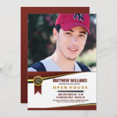 卒業証明書フォト招待状 招待状 (正面/裏面)