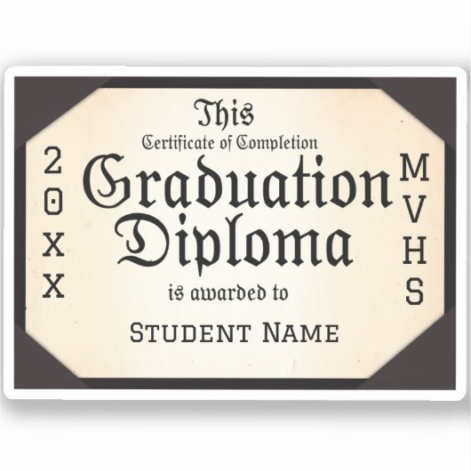 卒業証明書 シール (正面)