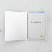 卒業証書おめでとうフクロウのカード カード (内部)