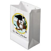 卒業証書つきフクロウ ミディアムペーパーバッグ (正面アングル)