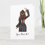 卒業証書で修士号を取得 カード (正面)