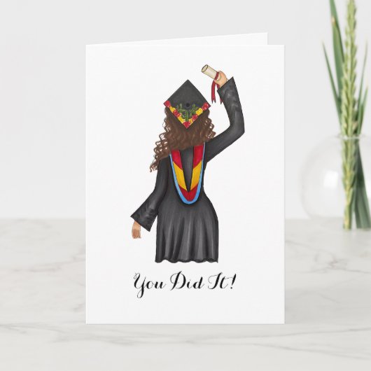 卒業証書で修士号を取得 カード (正面)