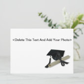 卒業証書と卒業証書キャップ（モルタルボード） 案内状 (スタンド正面)