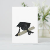 卒業証書と卒業証書キャップ(モルタルボード) 案内状 (スタンド正面)